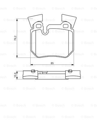 Sada brzdových platničiek kotúčovej brzdy BOSCH