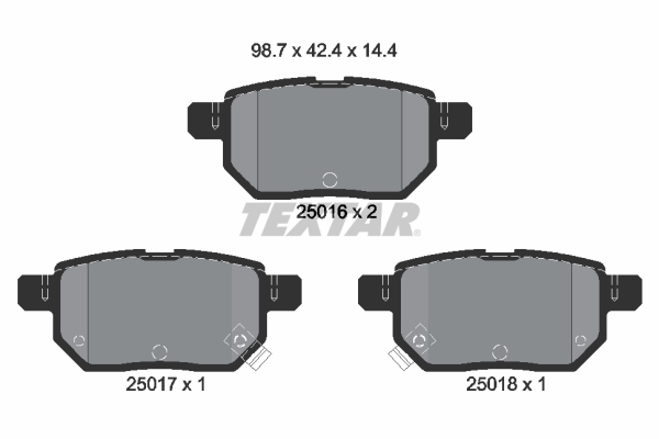 Sada brzdových platničiek kotúčovej brzdy TEXTAR