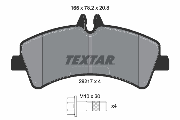 Sada brzdových platničiek kotúčovej brzdy TEXTAR