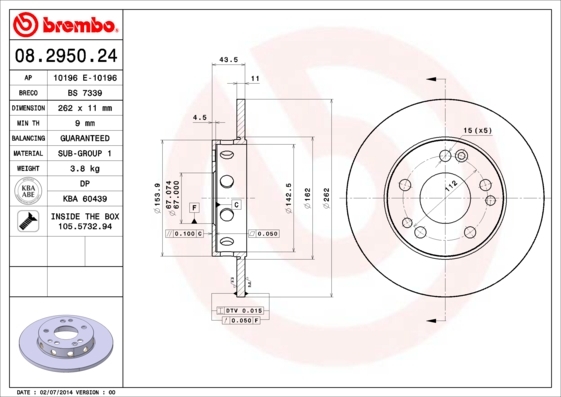 Brzdový kotúč BREMBO