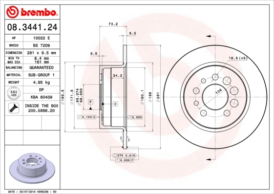 Brzdový kotúč BREMBO