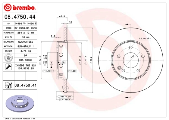 Brzdový kotúč BREMBO