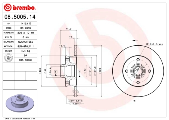 Brzdový kotúč BREMBO