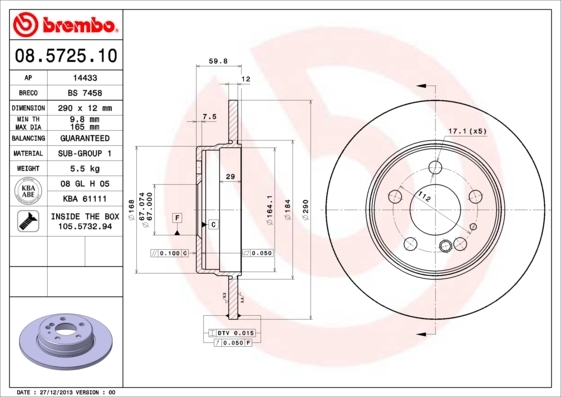 Brzdový kotúč BREMBO