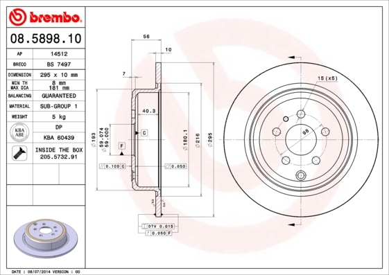 Brzdový kotúč BREMBO