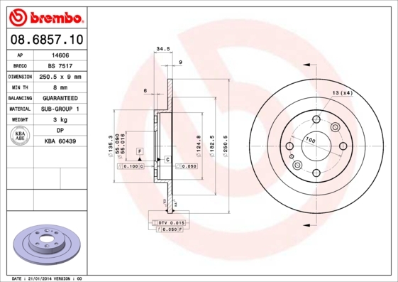 Brzdový kotúč BREMBO