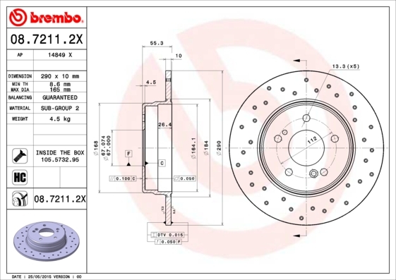 Brzdový kotúč BREMBO