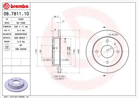 Brzdový kotúč BREMBO