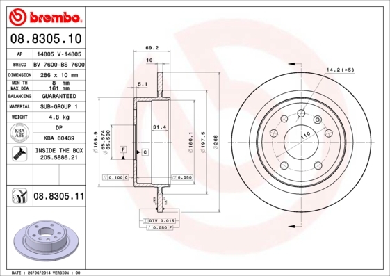 Brzdový kotúč BREMBO