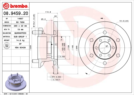 Brzdový kotúč BREMBO