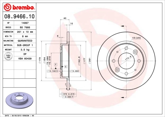 Brzdový kotúč BREMBO