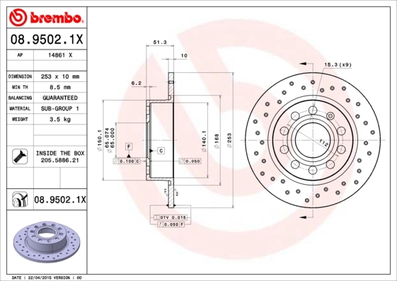 Brzdový kotúč BREMBO