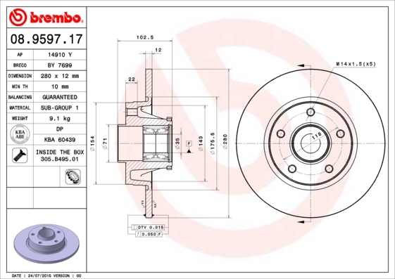 Brzdový kotúč BREMBO