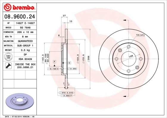 Brzdový kotúč BREMBO