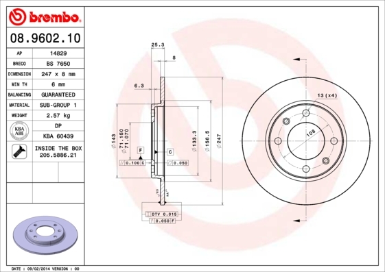 Brzdový kotúč BREMBO