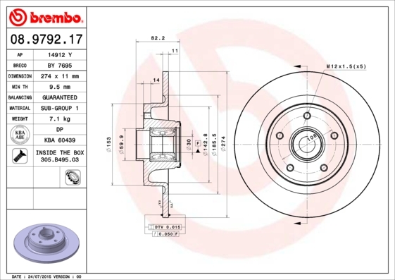 Brzdový kotúč BREMBO