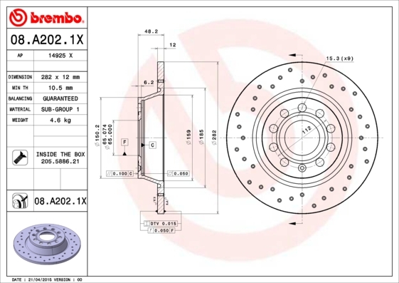 Brzdový kotúč BREMBO