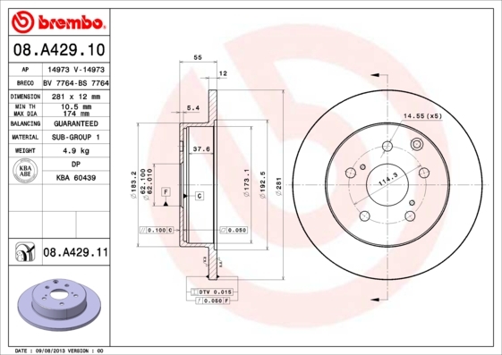 Brzdový kotúč BREMBO