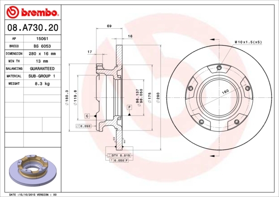 Brzdový kotúč BREMBO