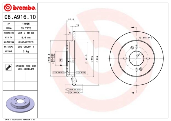 Brzdový kotúč BREMBO