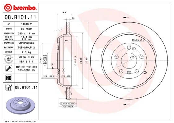 Brzdový kotúč BREMBO