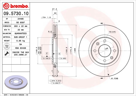 Brzdový kotúč BREMBO