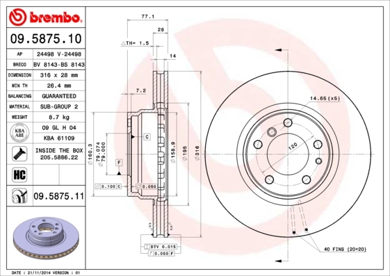 Brzdový kotúč BREMBO