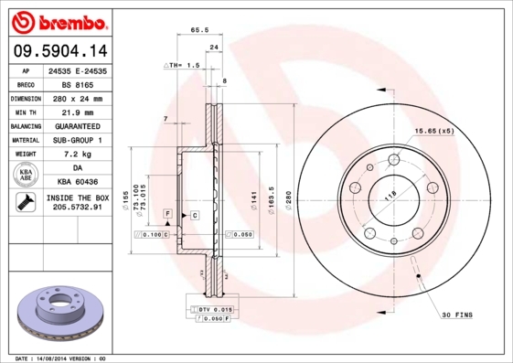 Brzdový kotúč BREMBO