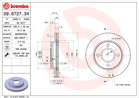 Brzdový kotúč BREMBO