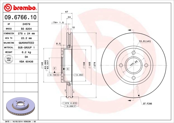 Brzdový kotúč BREMBO