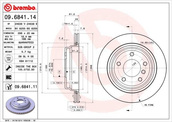 Brzdový kotúč BREMBO