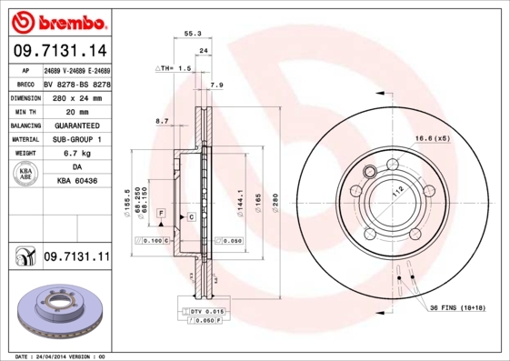 Brzdový kotúč BREMBO