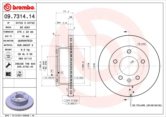 Brzdový kotúč BREMBO