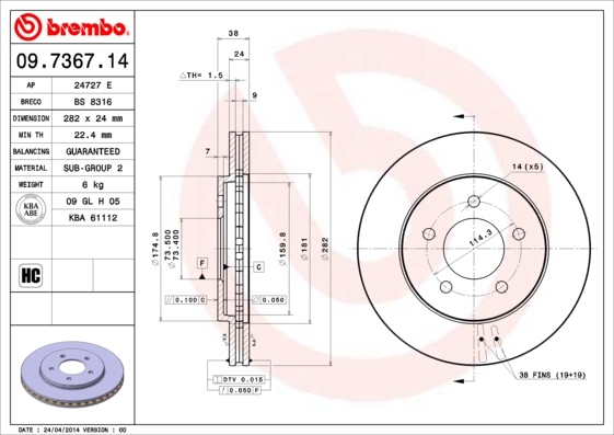 Brzdový kotúč BREMBO