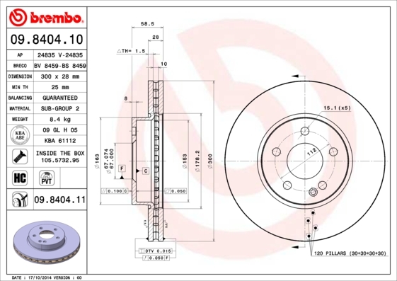 Brzdový kotúč BREMBO