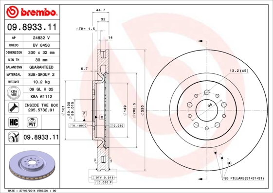 Brzdový kotúč BREMBO