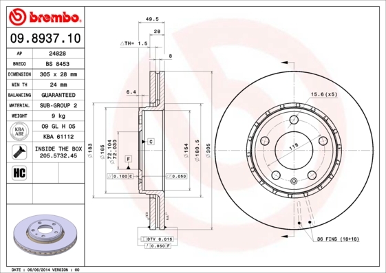 Brzdový kotúč BREMBO