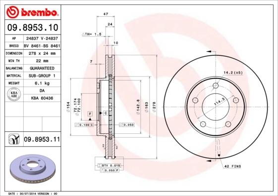 Brzdový kotúč BREMBO