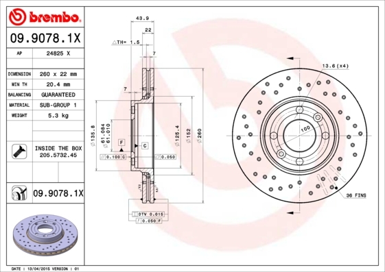 Brzdový kotúč BREMBO