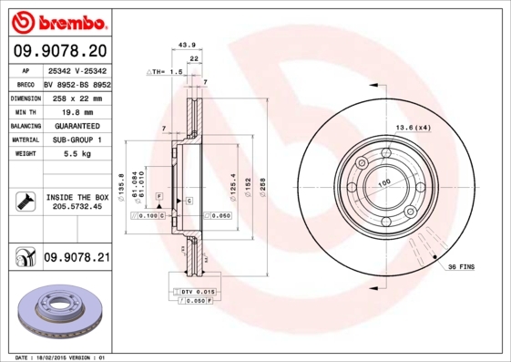 Brzdový kotúč BREMBO