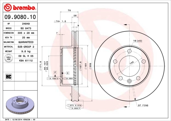 Brzdový kotúč BREMBO