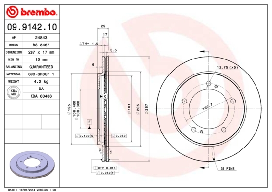 Brzdový kotúč BREMBO