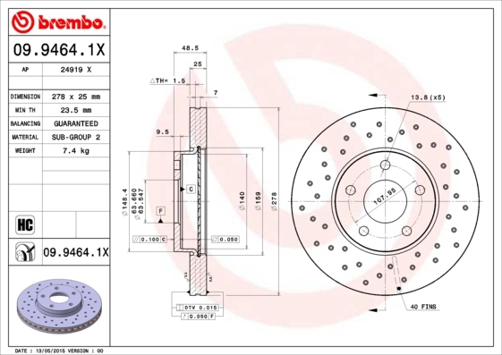 Brzdový kotúč BREMBO