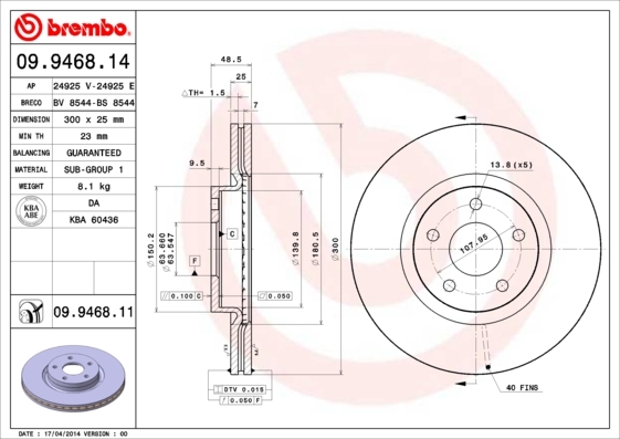 Brzdový kotúč BREMBO