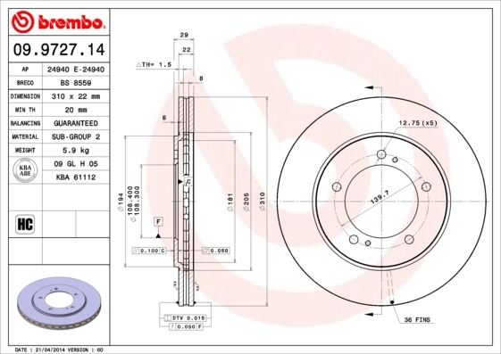 Brzdový kotúč BREMBO