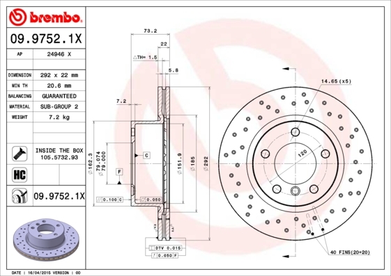 Brzdový kotúč BREMBO