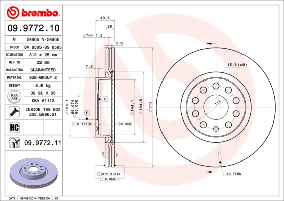 Brzdový kotúč BREMBO