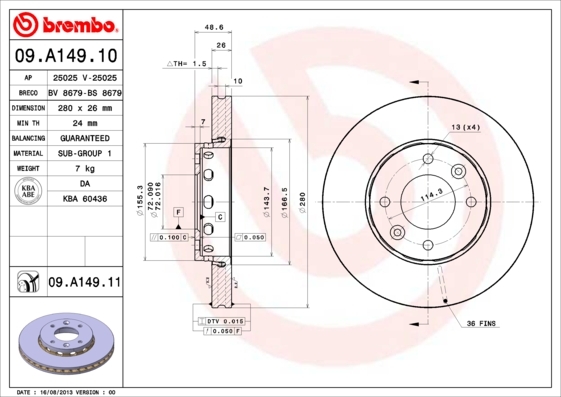 Brzdový kotúč BREMBO