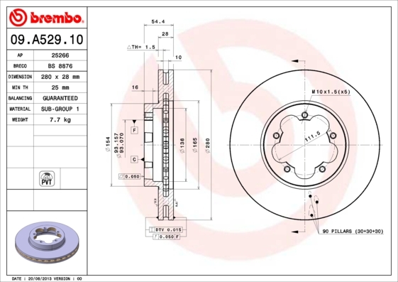 Brzdový kotúč BREMBO