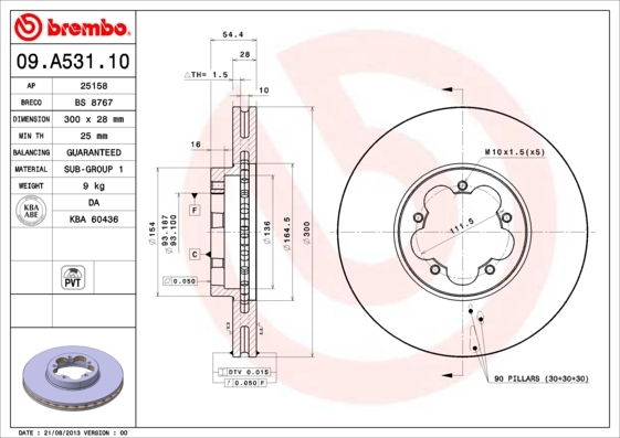 Brzdový kotúč BREMBO